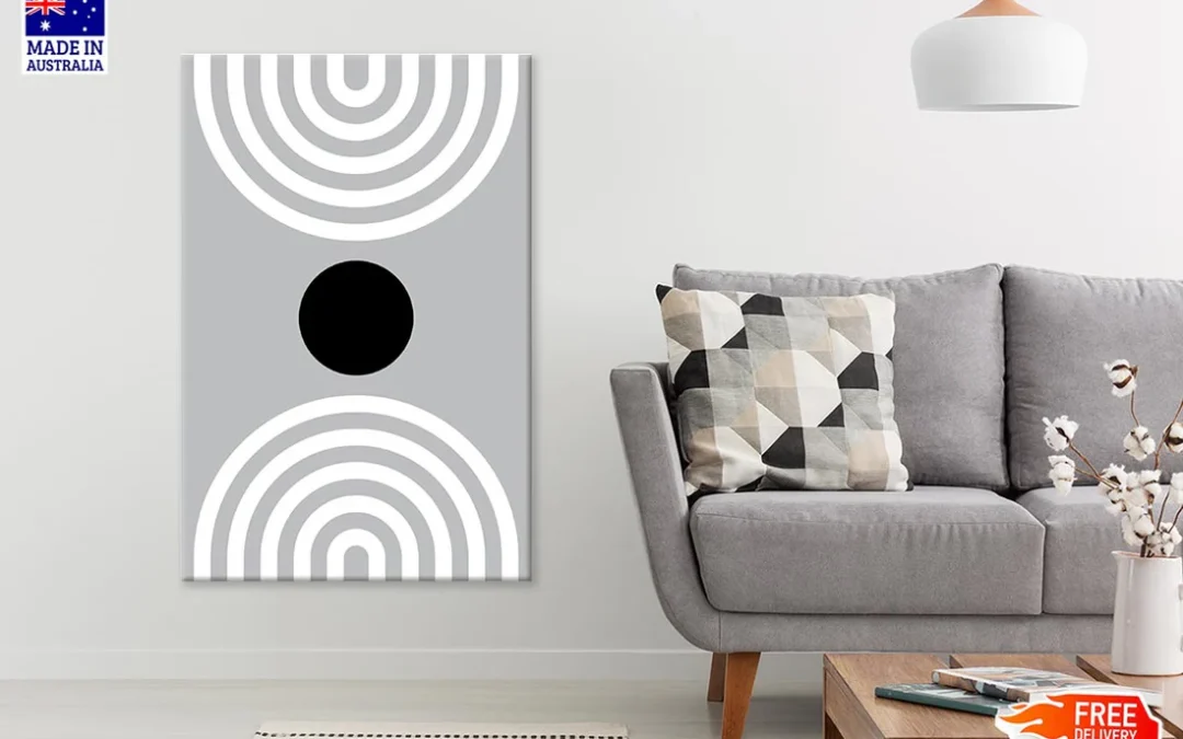 Circle Shape Line Art Design Print 100% Australian Made