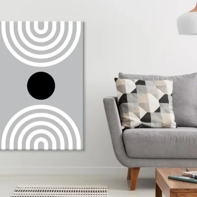 Circle Shape Line Art Design Print 100% Australian Made
