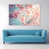 Close-Up Of Beautiful Vintage Sakura Tree Flower Acrylic Glass Print Tempered Glass Wall Art 100% Made in Australia Ready to Hang - Image 2