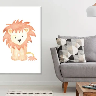 Lion Watercolor Painting Nursery & Kids Print 100% Australian Made