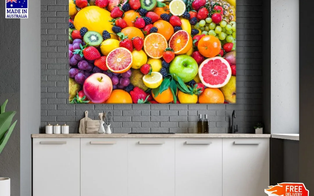 Fresh Colorful Fruits Closeup Photograph Print 100% Australian Made