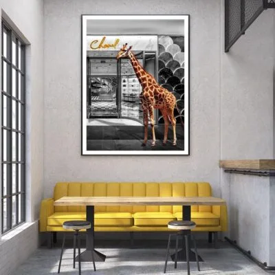 Store With Giraffe Design Home Decor Premium Quality Poster Print Choose Your Sizes