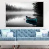 Boat in a Pristine Lake Stunning Design Print 100% Australian Made - Image 2
