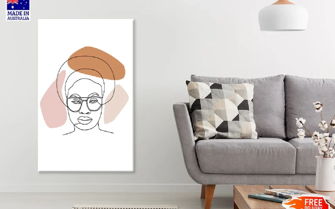 Girl With Sungalsses Line Art Design Print 100% Australian Made