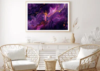 Purple Gold & Black Abstract Home Decor Premium Quality Poster Print Choose Your Sizes