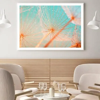 Dandelion Seed with Water Drops Home Decor Premium Quality Poster Print Choose Your Sizes