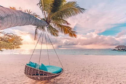 Tropical Beach Sunset with Swing Photograph Print 100% Australian Made - Image 3