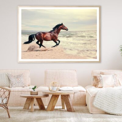 Wonderful Marine & Running Horse Home Decor Premium Quality Poster Print Choose Your Sizes