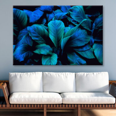 Leaves Of Spathiphyllum Cannifolium Wall Art Decor 100% Australian Made