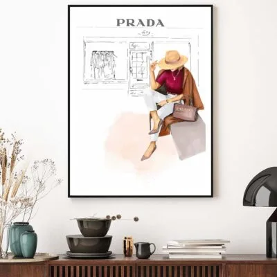 Stylish Girl with Hat Fashion Art Design Home Decor Premium Quality Poster Print Choose Your Sizes
