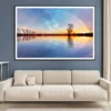 Tree on Lake Rainbow Sky Sunrise Photograph Home Decor Premium Quality Poster Print Choose Your Sizes - Image 2