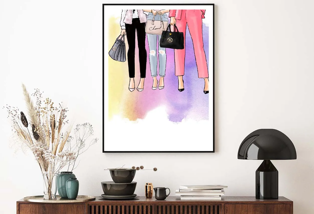 Fashion Women with Elegant Handbags Design Home Decor Premium Quality Poster Print Choose Your Sizes - Image 2