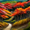 Autumn Forest Digital Painting Print 100% Australian Made - Image 3