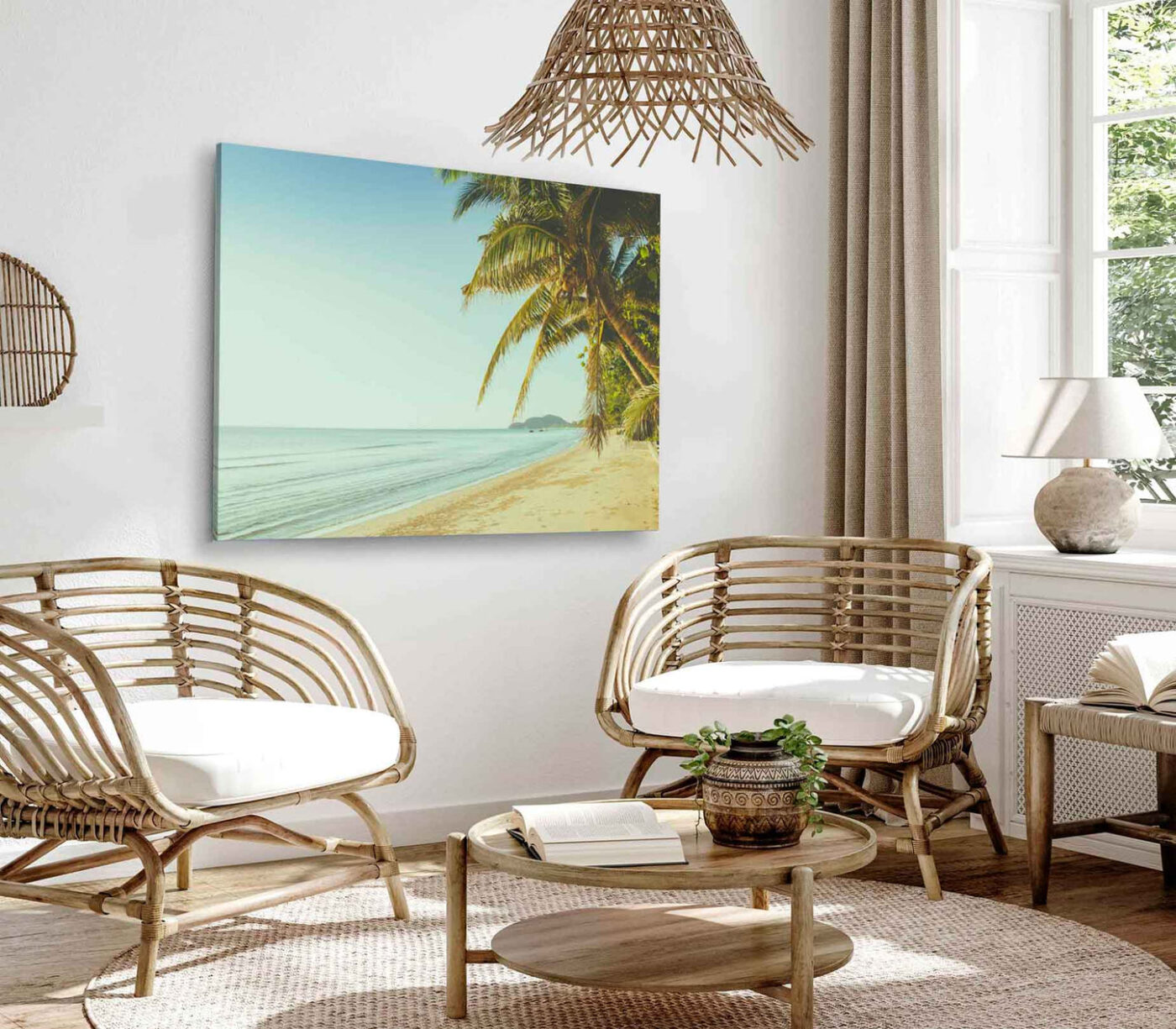 Bella Home Palm Trees Near Chao Lao Beach Print Canvas Ready to hang - Image 2