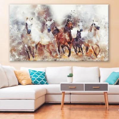 Horses Running Painting Print 100% Australian Made