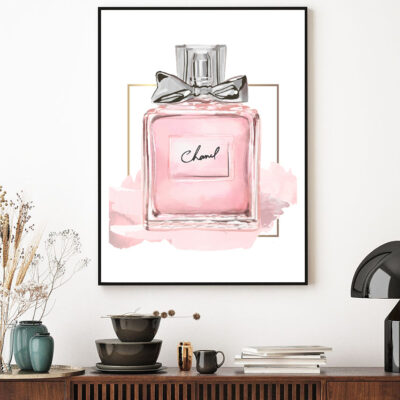 Pink Perfume Bottle Watercolor Print 100% Australian Made