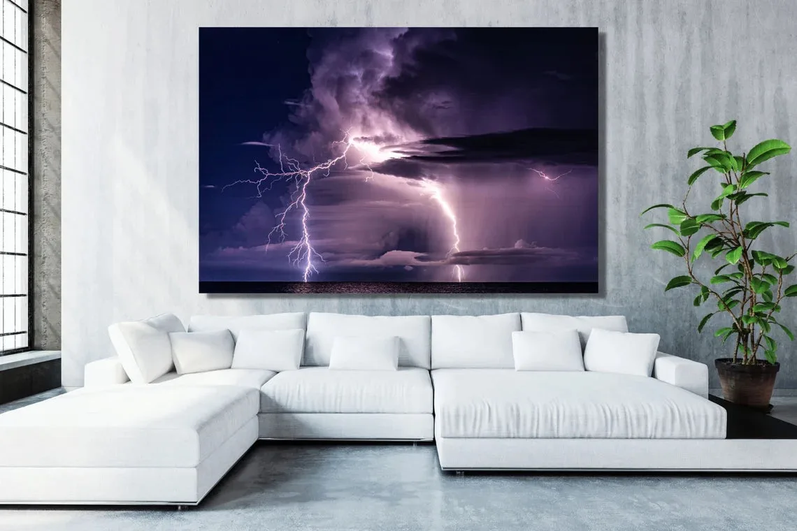 Lightning Strike UV Direct Aluminum Print Australian Made Quality - Image 2