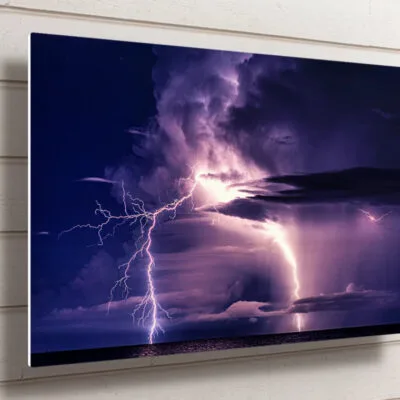 Lightning Strike UV Direct Aluminum Print Australian Made Quality