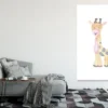 Giraffe Watercolor Painting Nursery & Kids Print 100% Australian Made - Image 2