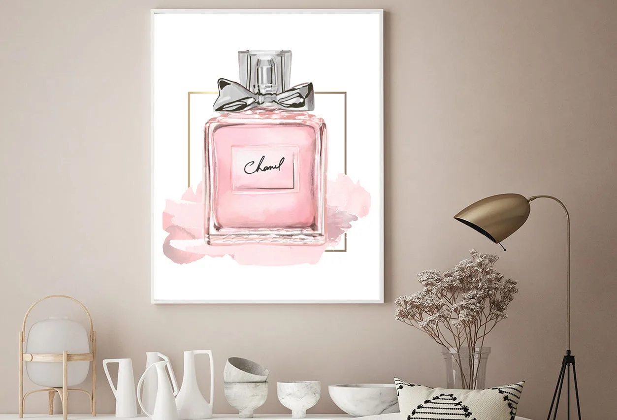 Pink Perfume Bottle Watercolor Print 100% Australian Made - Image 2