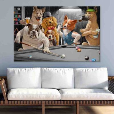 Dogs Playing Pool 100% Australian Made