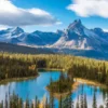 Glacier Lake & Canadian Mountains Print 100% Australian Made - Image 3