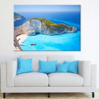 Navagio Bay & Ship Wreck Beach View Photograph Print 100% Australian Made