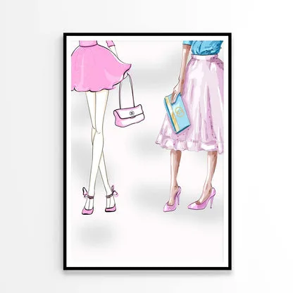 Modern Pink Ladies Fashion Art Design Home Decor Premium Quality Poster Print Choose Your Sizes - Image 3