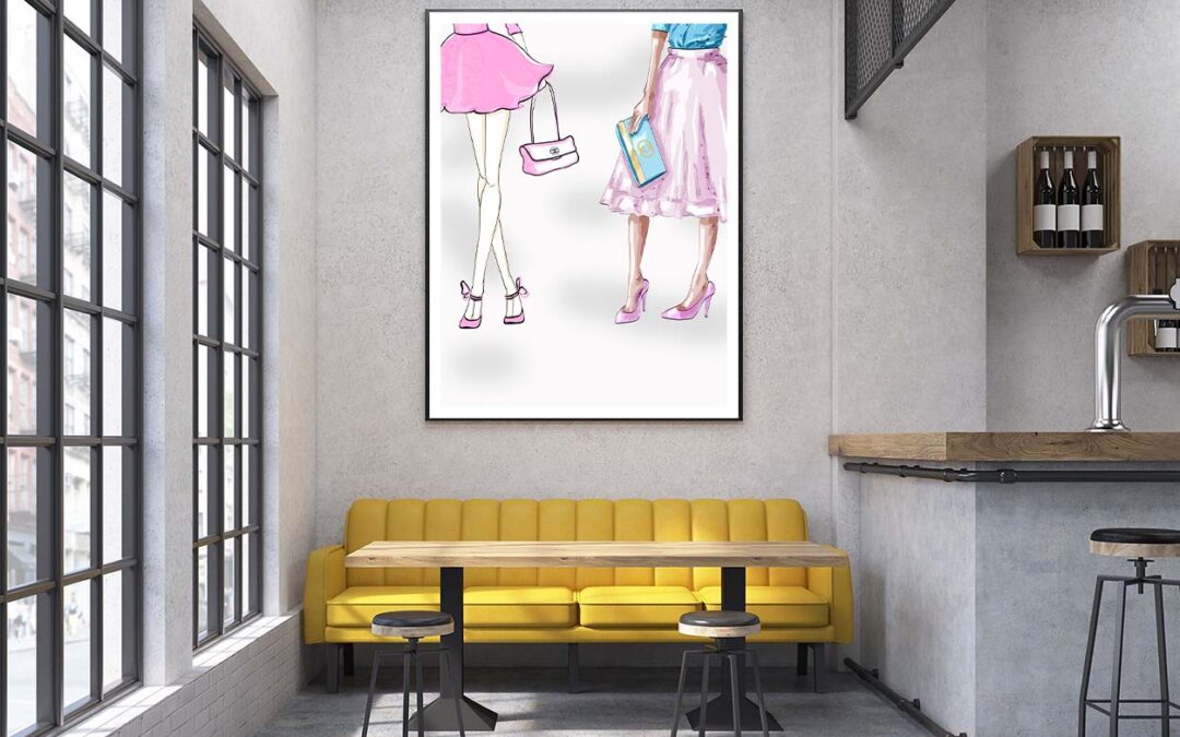 Modern Pink Ladies Fashion Art Design Home Decor Premium Quality Poster Print Choose Your Sizes