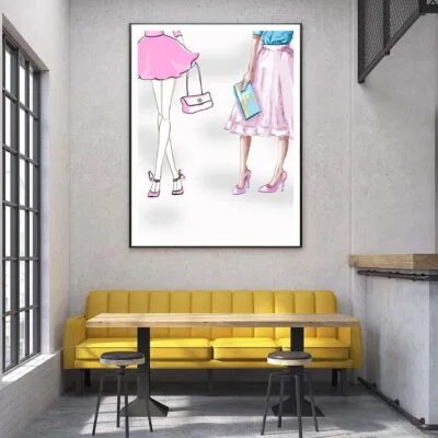 Modern Pink Ladies Fashion Art Design Home Decor Premium Quality Poster Print Choose Your Sizes