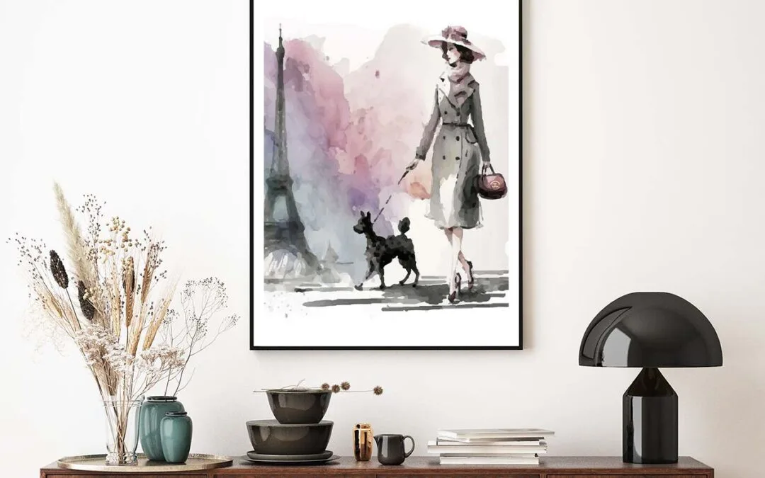 Fashion Boss Lady with Her Puppy Design Home Decor Premium Quality Poster Print Choose Your Sizes