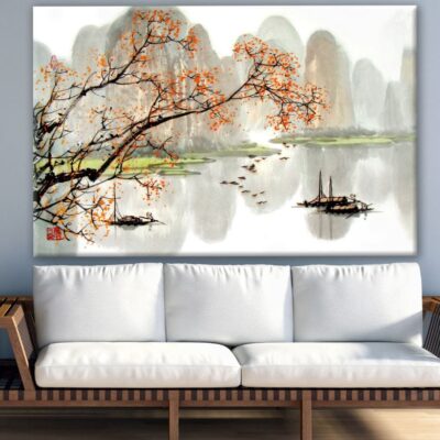 Tree & City View Painting Print 100% Australian Made