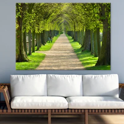 Trees & Walking Road Photograph Print 100% Australian Made