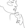 Woman Faces Line Art Design Print 100% Australian Made - Image 3
