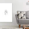 Woman Face Line Art Design Print 100% Australian Made