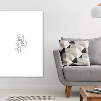 Woman Face Line Art Design Print 100% Australian Made