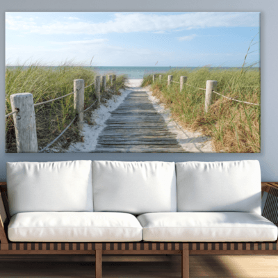 Road to Beach with a Fence Print 100% Australian Made