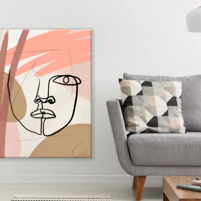 Face Portrait Line Art Print 100% Australian Made