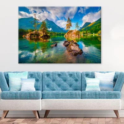 Misty Morning On Hintersee Lake Print 100% Australian Made