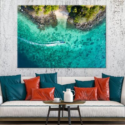 Phi Phi Islands Sea Aerial View Photograph Print 100% Australian Made