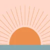 Orange Sun over Gray Sea Vector Design Home Decor Premium Quality Poster Print Choose Your Sizes - Image 3