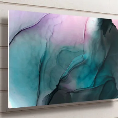 Purple & Blue Abstract Wall Art UV Direct Aluminum Print Australian Made Quality
