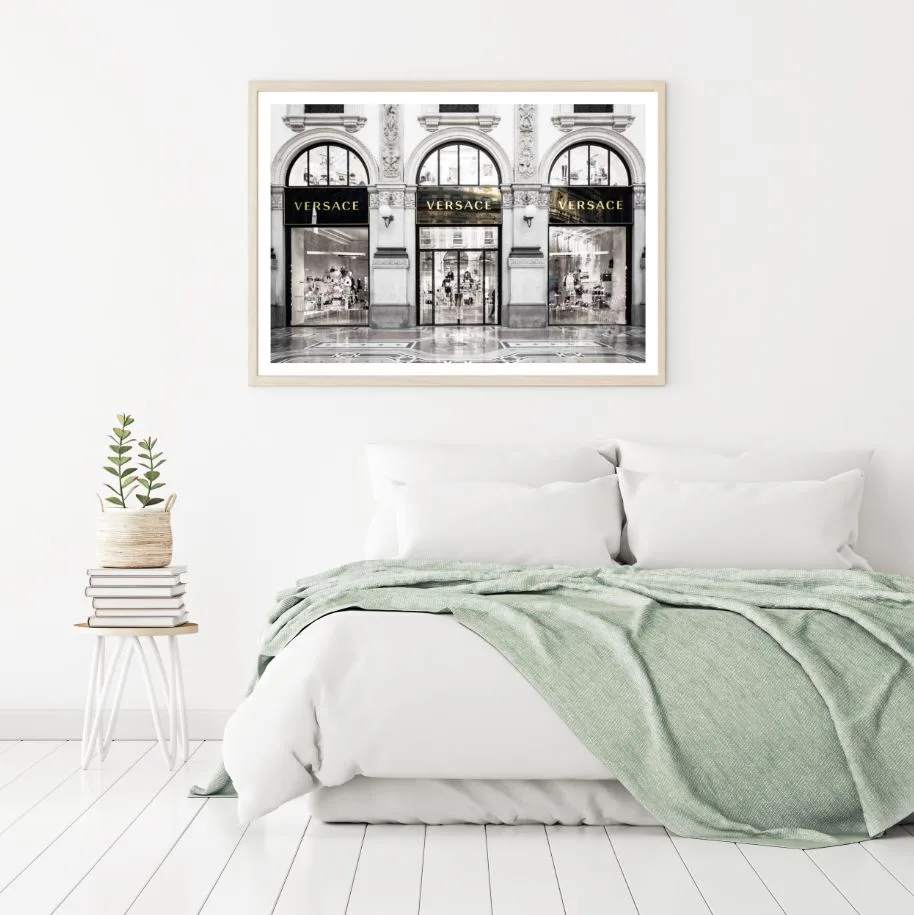 Versace Store in City Photograph Home Decor Premium Quality Poster Print Choose Your Sizes