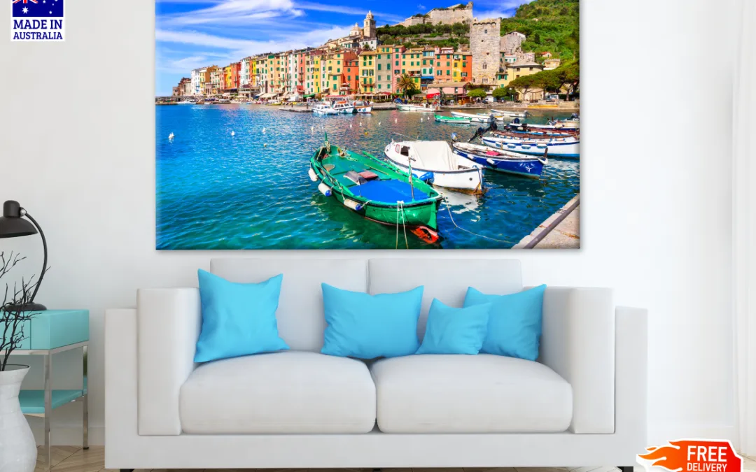 Beautiful Coastal Town Portovenere in “Cinque Terre” National Park in Liguria, Italy Print 100% Australian Made