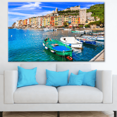 Beautiful Coastal Town Portovenere in "Cinque Terre" National Park in Liguria, Italy Print 100% Australian Made