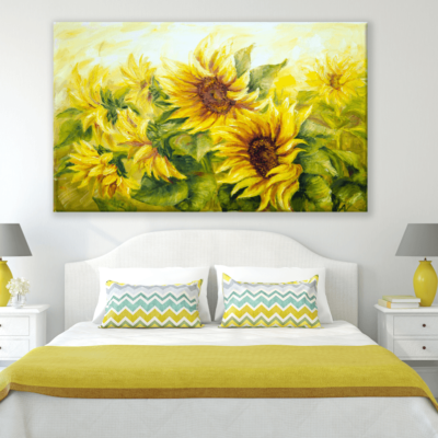 Sunflower Field Painting Art Print 100% Australian Made