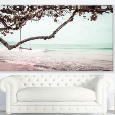 Swing on a Tree Near Beach Print 100% Australian Made
