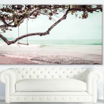 Swing on a Tree Near Beach Print 100% Australian Made