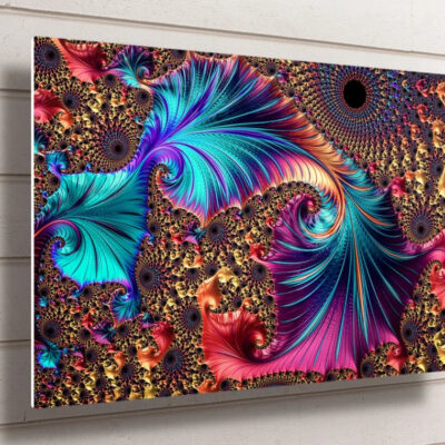 Abstract Fractal Wall Art UV Direct Aluminum Print Australian Made Quality