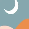 Moon over Mountain Vector Art Home Decor Premium Quality Poster Print Choose Your Sizes - Image 3